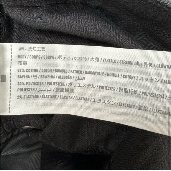 Abercrombie & Fitch Jeans The Flare Ultra High Rise Black Wash Dark 25 0s short - Picture 5 of 9